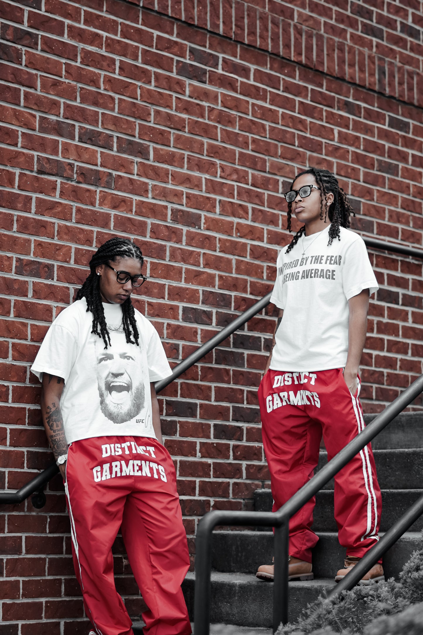 Nylon Red Allstar Trackies