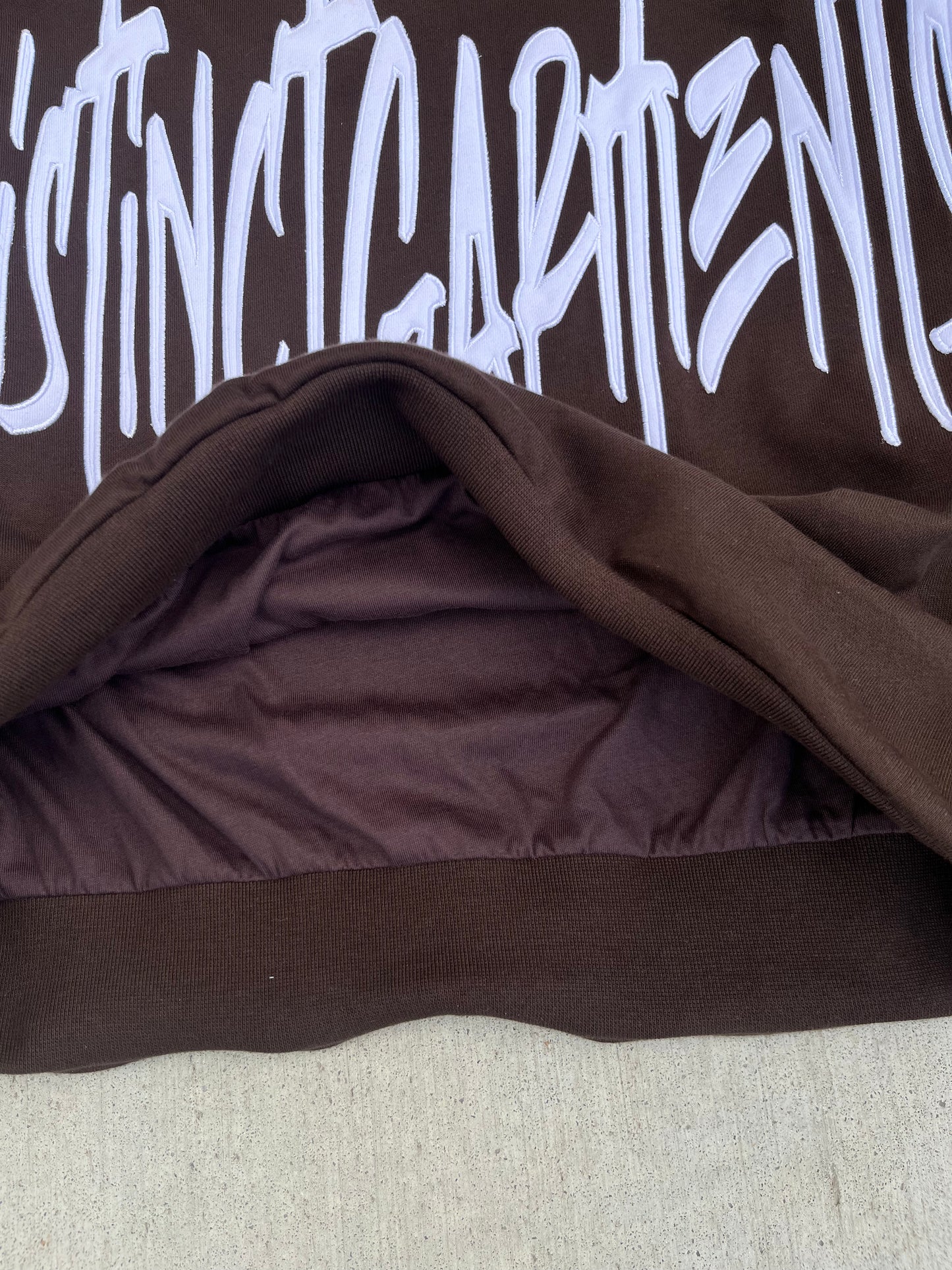Inverted Bottom Mocha Hoodie