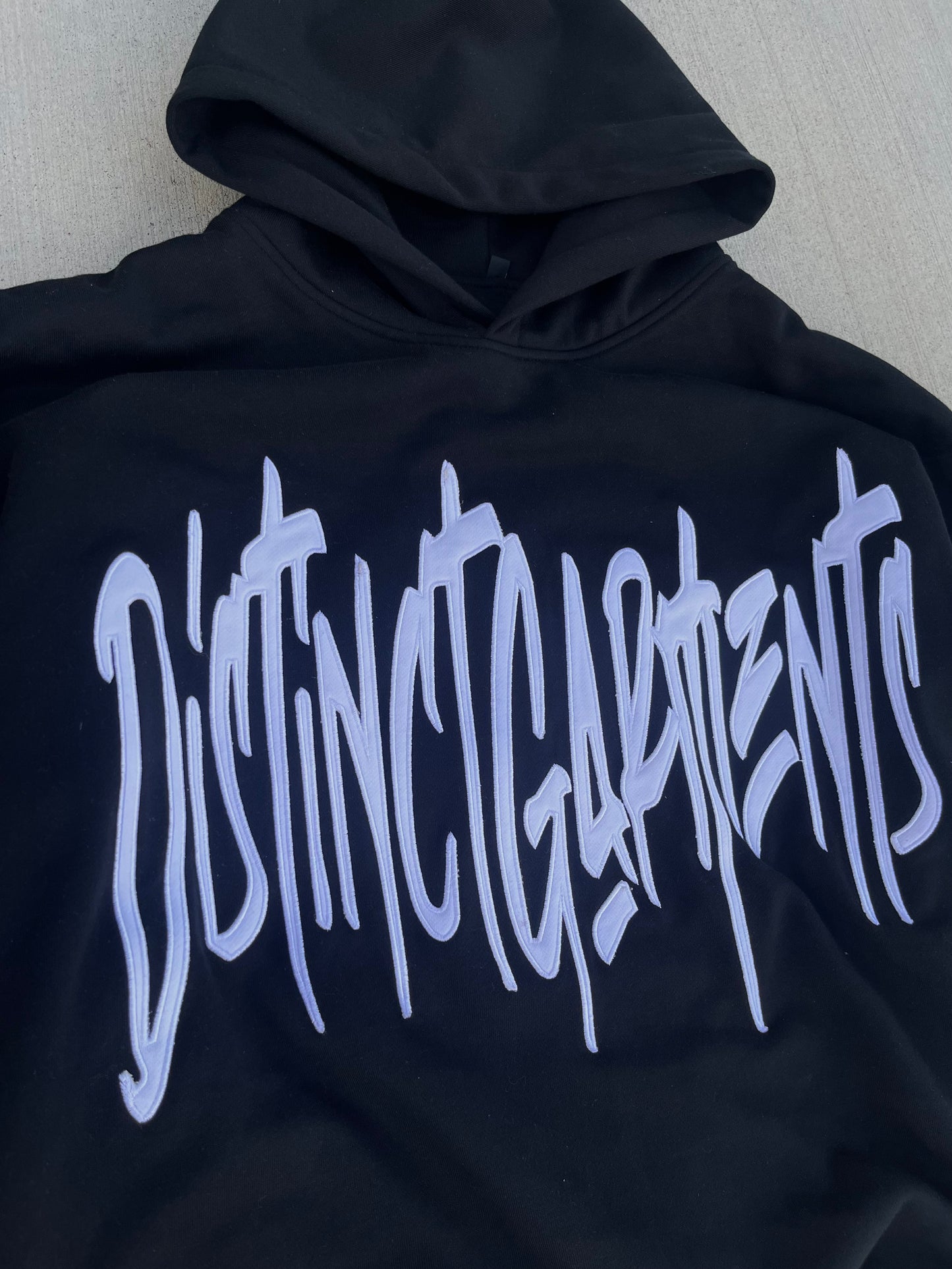 Inverted Bottom Black Hoodie