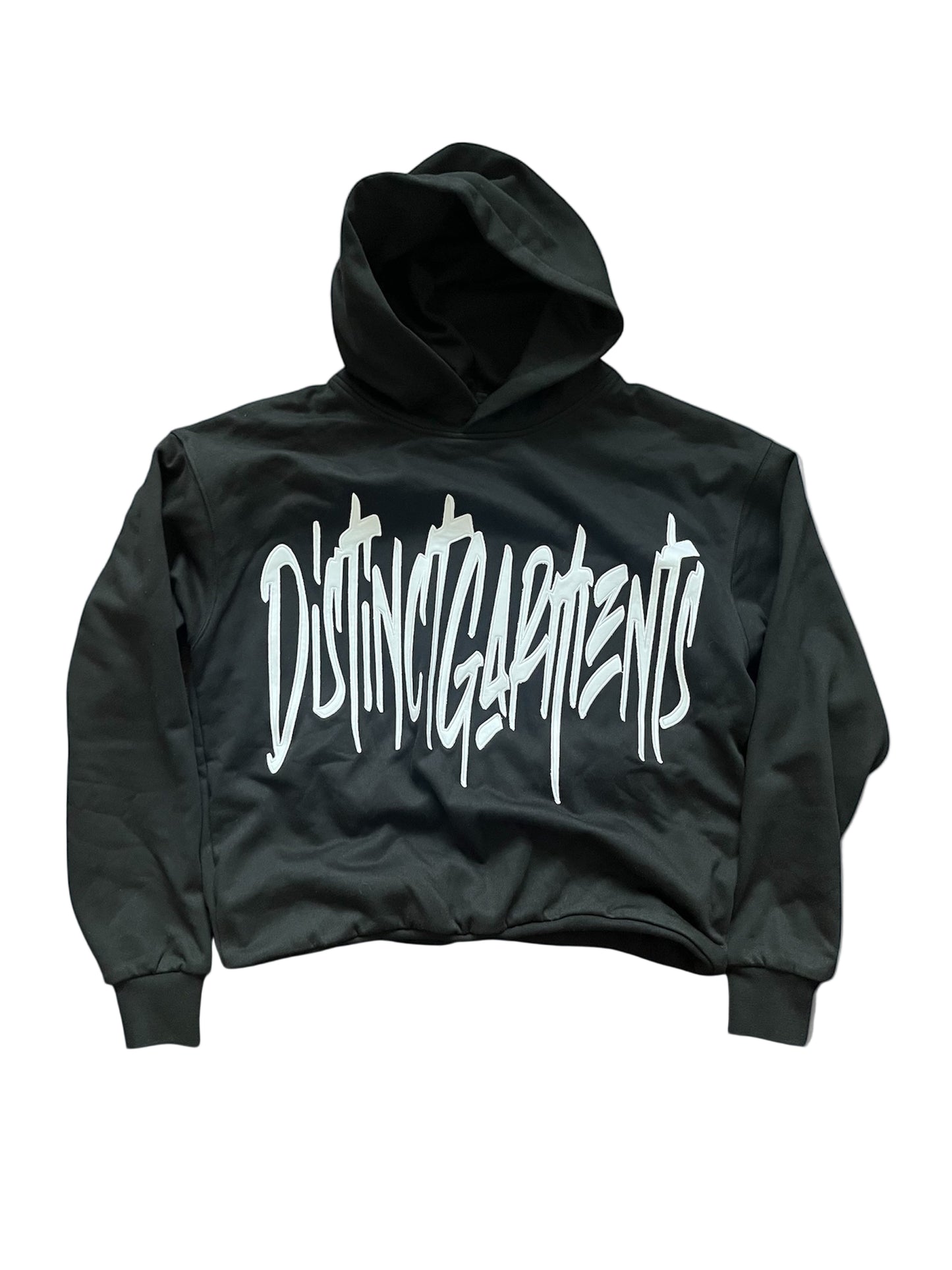 Inverted Bottom Black Hoodie